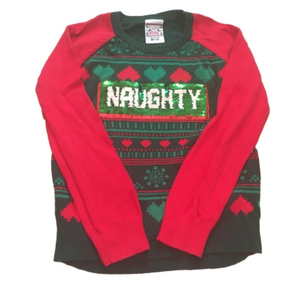 sequin ugly christmas sweater